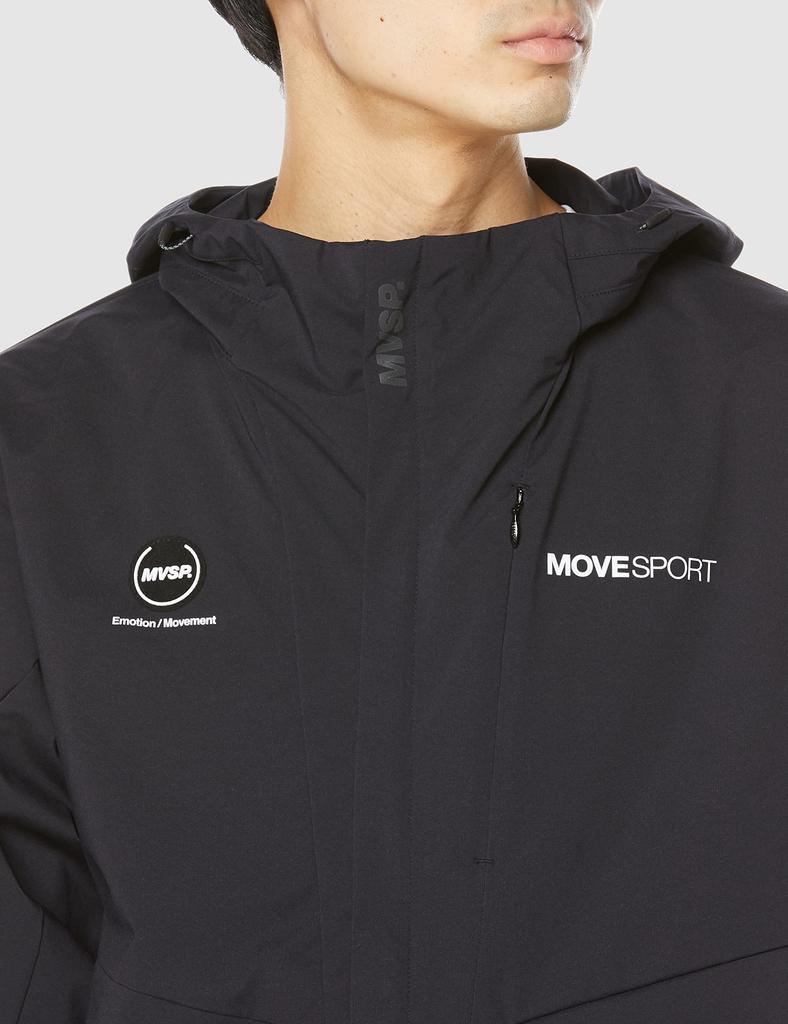 Move Sports Descente Durable Water Adjustable Training Size O Men's Windbreaker, Repellent, Breathable, 2.5-Layer, Windproof, Cuffs, Jacket, Black,