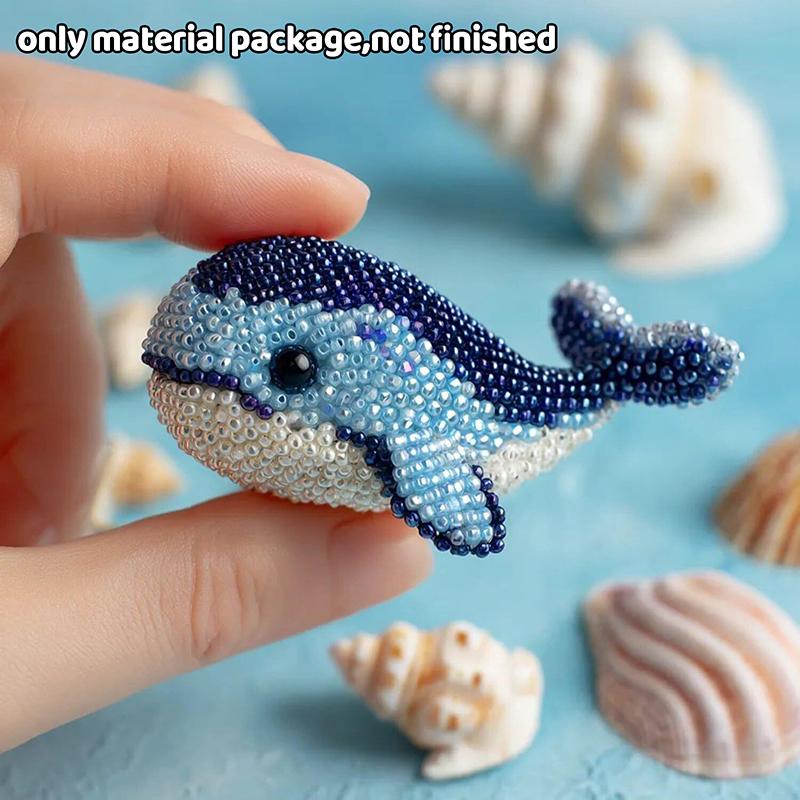 

1 Набор для вышивки бисером, пакет материалов, набор для рукоделия «Симпатичные осьминоги, черепахи, акулы», дизайн, набор для рукоделия для начинающих, креативный подарок ручной работы