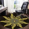 1pc Golden Sun Mandala Chair Carpet for Office, Soft Flannel Throw Mat, Perfect for Office,Holiday Party Decoration Choice yy251113059