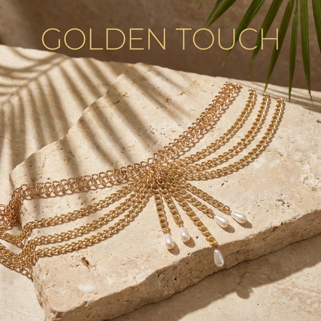 Sexy Multi-layer Imitation Pearl Waist Chain Belt for Women Gold Color Tassel Belly Chains Summer Beach Bikini Body Jewelry
