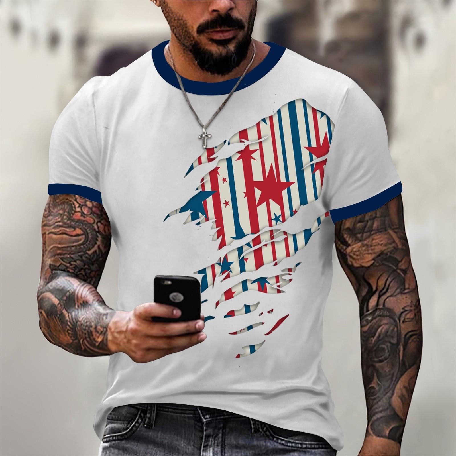 

Мужская модная футболка, уличная повседневная одежда с коротким рукавом XL красный