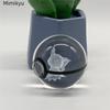 5cm  3D Crystal Ball Pikachu Eevee Mewtwo Carving Model LED Color Light Base Children's Gift Fans Toy Birthday Gift