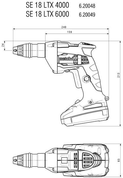 Drill-driver Metabo SE 18 LTX 60002 X 2.0 Ah In Case
