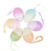 6Pcs Foam Material Easter Eggs Pendant Colorful Plastic Easter Festival Decoration  Wedding Decor