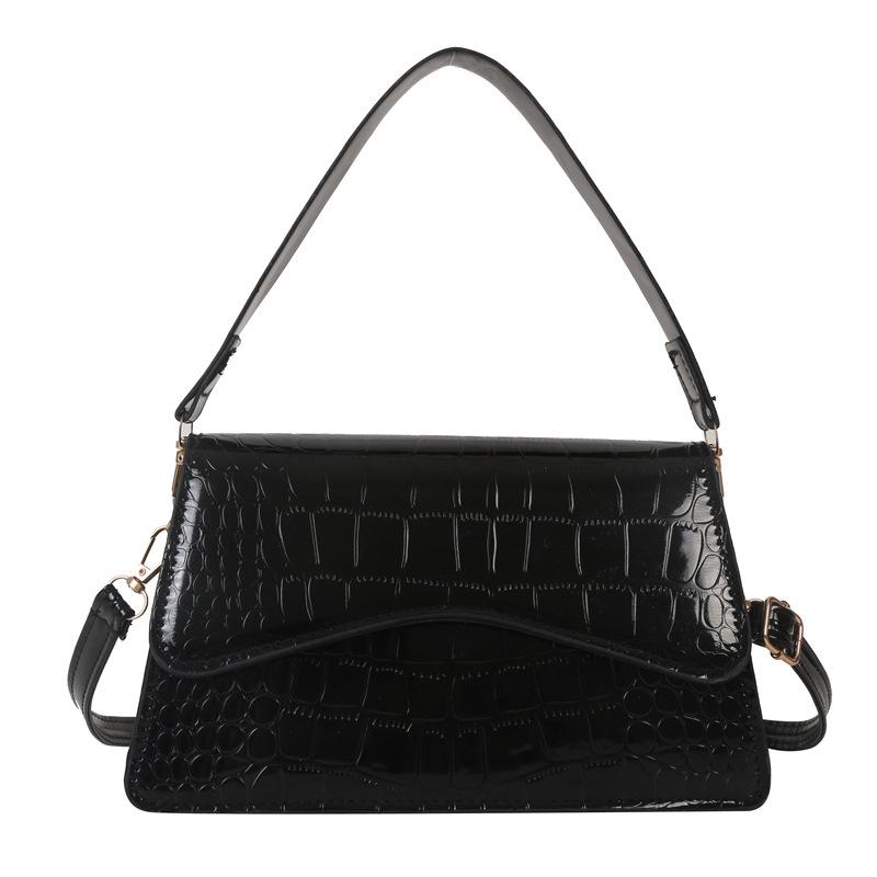 

Популярная в этом году зимняя ретро-сумка для женщин 2024 года, новая тенденция моды, повседневная фактурная сумка через плечо чёрный