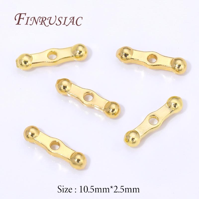

10/20Pcs 18K Gold Plated Decorative Beads,Spacers For Bead,Metal Separator Beads,Jewelry Making Supplies,Bracelets Accessories 10 pieces