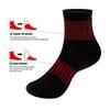 YUEDGE Black Athletic Socks for and Cushioned Cotton Quarter Socks for Commuting and Sizes Men's Golf, Tennis, Fitness, Training, Running.