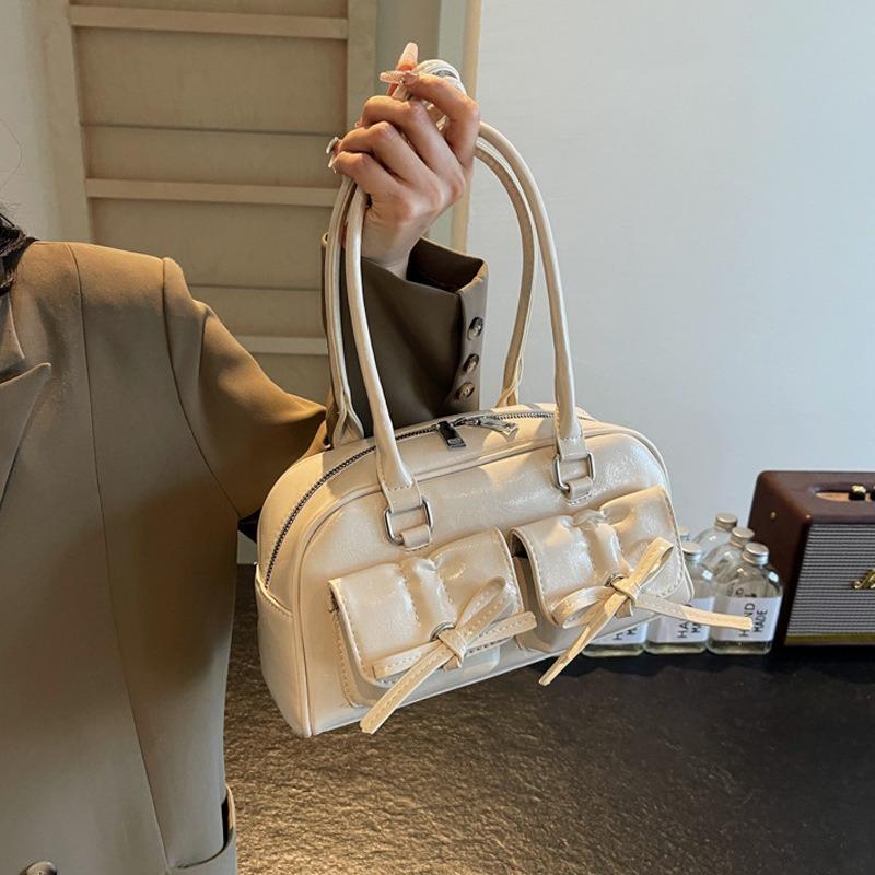 Niche feeling shoulder bag high value ballet style bow autumn new women s bag exquisite fashion messenger bag
