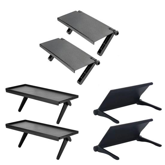 2Pcs TV Top Shelf Adjustable Screen Shelf Strong Load-bearing Simple Installation 2-leg Monitor Shelf Storage Rack