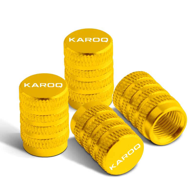 BYCP2 4pcs For Skoda Karoq Badge VRS Sport Line Car Wheel Tire Valve Caps Tyre Stem Covers Accessories Styling