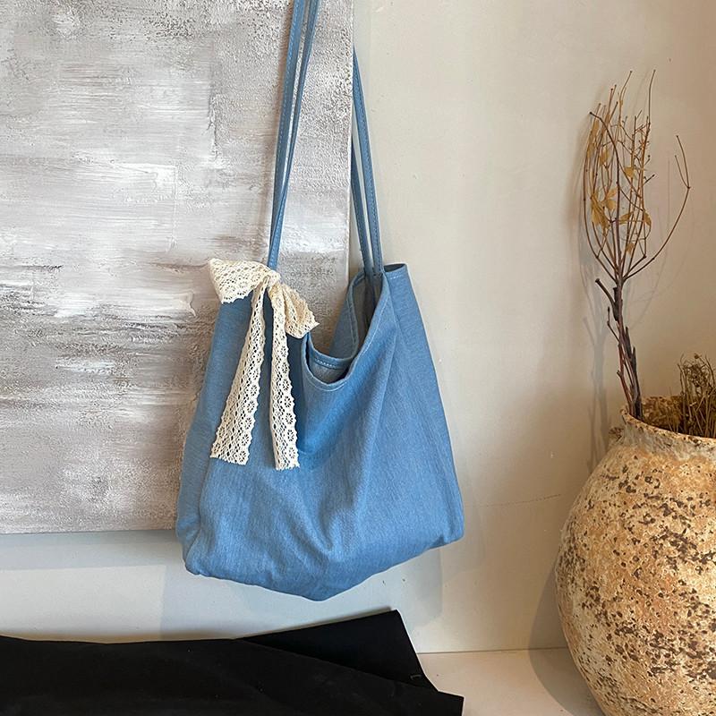 IELGY Casual Commuter Large Capacity Denim Tote Bag