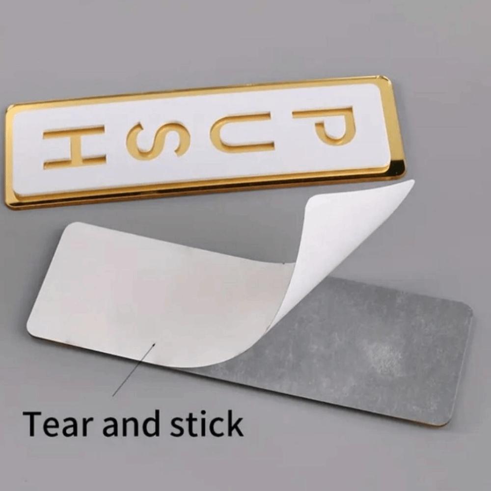 2Pcs Creative Sliding Door Logo 3D Push Pull Door Sign  Glass Door Identification