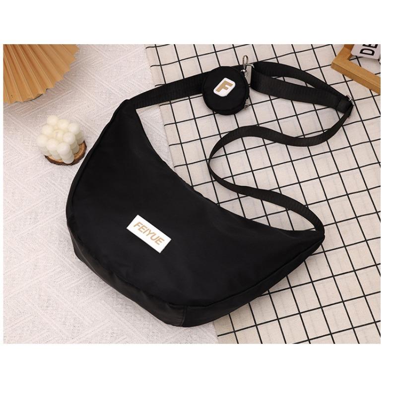 

Новая Универсальная Сумка-пельмень Нишевый Дизайн Instagram Большая Вместимость Наплечная Сумка Сумка через Плечо чёрный