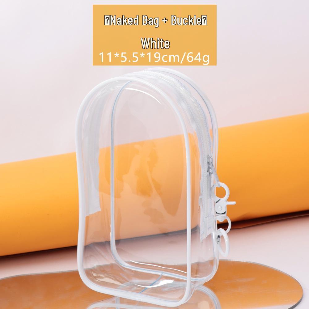 19cm Transparent Doll Stroller Bag - Fashionable, Waterproof PVC, Dustproof, Display Bag for Blind Box Dolls.