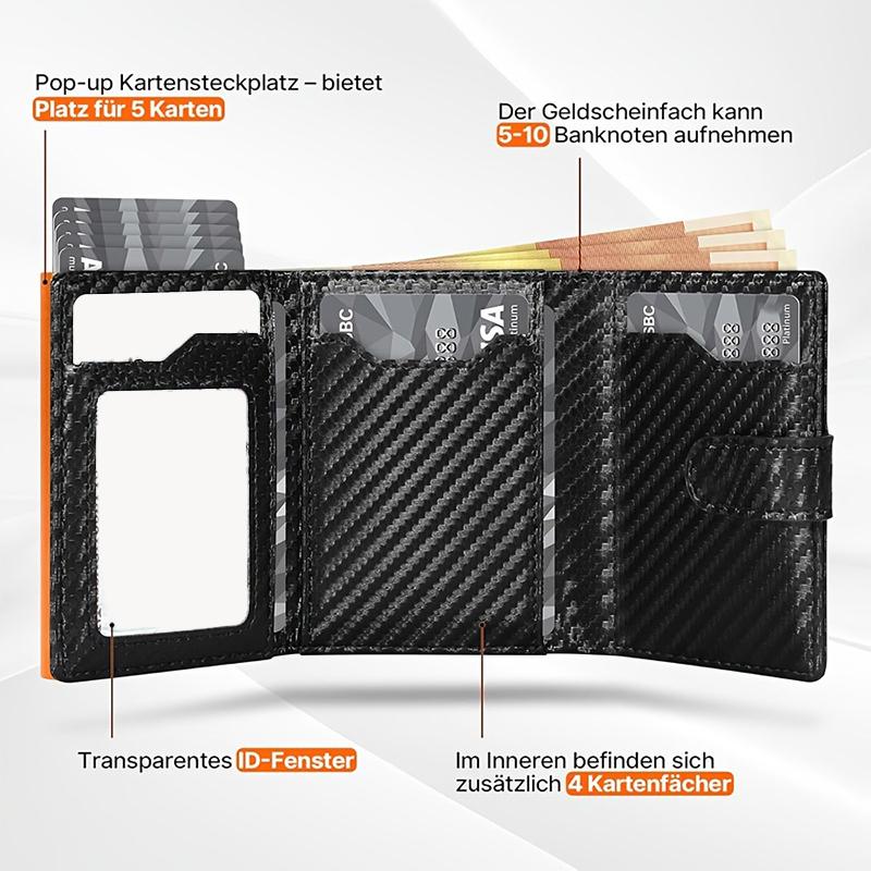 1Pcs Multifunctional Small Credit Cards Wallet Men'S Wallet With Coin Case Rfid Protection Slim Purse Card Bag
