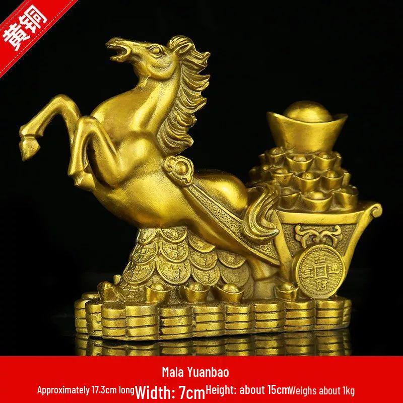 Qoqiao Auspicious Bronze Horse Figurine