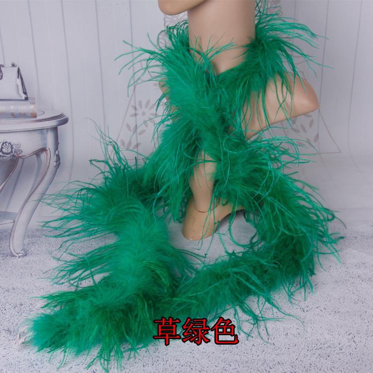 DIY 1-lagiges Natürliches Straußenfedern Boa 2 Meter Flauschiges Straußenfeder Schal für Hochzeit Party Kleid Nähen Dekoration Schal