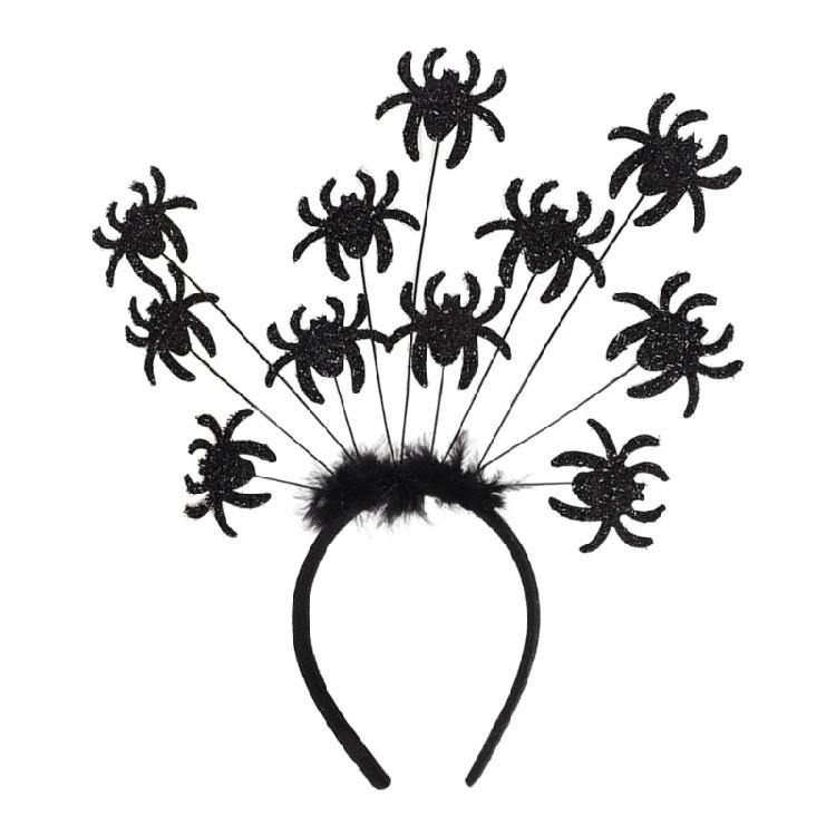 Colorful Spooky Spiders/Bat Shape Hairband Women Student Photography Hairband Spooky Spiders Shape Washing Face Headbands