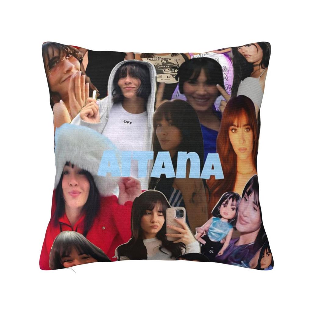 Aitana Spanish Music Singer Photo Pattern Pillow Cover Cushion Cover Square Pillow Case Morden Pillowcases For Living Room Chair