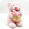 Pink Barcelona Cake Bear Plush Toy Ornament Peach Birthday Cake Plush Pink Bear Comfort Plush Birthday Gift