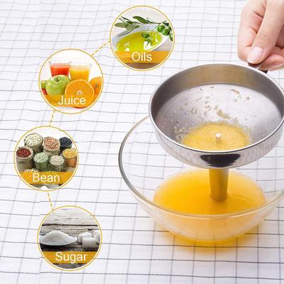 Bocca Larga Vino Olio Acciaio Inossidabile Colino Staccabile Imbuto Miele Strumento Filtro