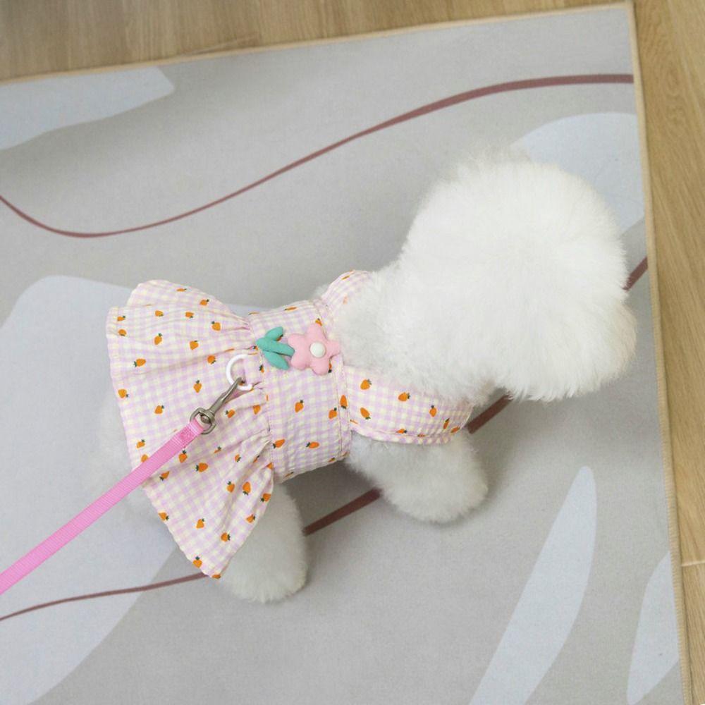 Skin-friendly Dog Summer Dress Breathable Pet Dress Pet Clothes Puppy Skirt  For Small Medium Dogs