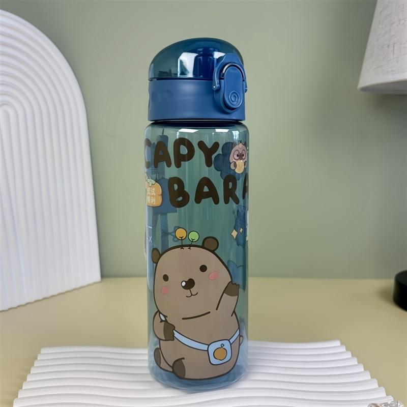 780ml Capybara transparent Cup Cute Cartoon Water Bottle with Carry Strap Leakproof Portable Outdoor Drinking Cup Sports Bottle