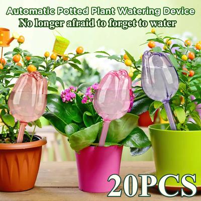 Plant Watering Globes Planter Insert Spikes Devices Large Flower Shape Automatic Plastic Self Drip Indoor Outdoor Tool