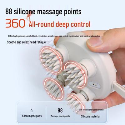 Dragon Claw Magnetic Charging Head Massager with Vibration & Acupoint Scalp Kneading