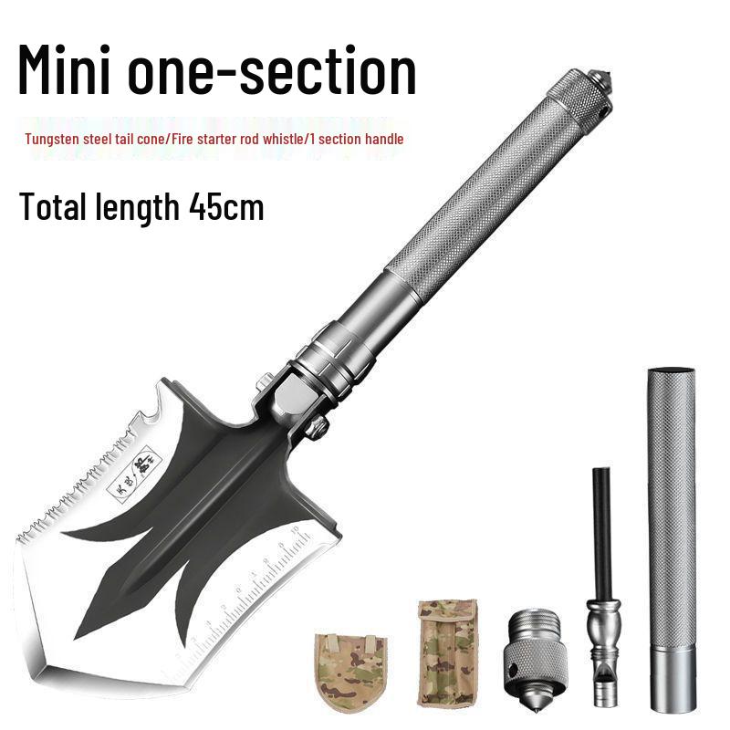 Lang Shen Multifunctional German Steel Entrenching Tool: Outdoor Self-Defense, Folding Shovel for Fishing and Military Use