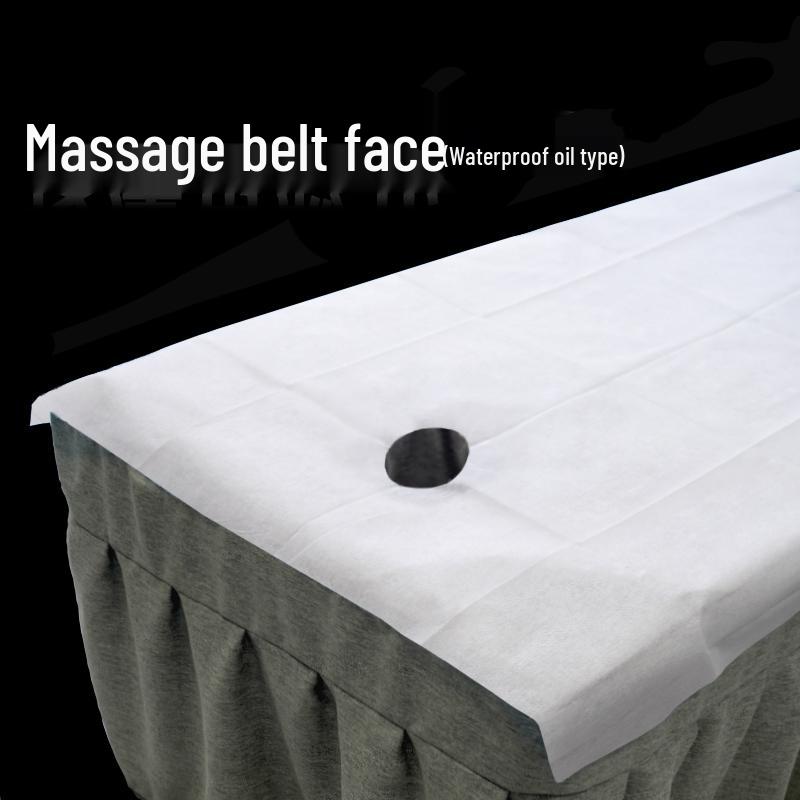 100 Disposable Waterproof Oil-Proof Bed Sheets with Hole for Spa, Beauty Salon, or Massage Table