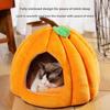 3D Pumpkin Pet House Semi-enclosed Removable Bottom Non-slip Soft PP Cotton Warm Cat Villa Autumn And Winter Small Dog Kennel