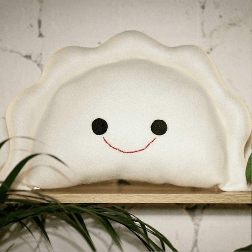 Cute Dumpling Pillow Plush, Soft Stuffed Doll with Smiley Face, Funny Decorative Throw Pillow Easter Gift for Kids and Adults