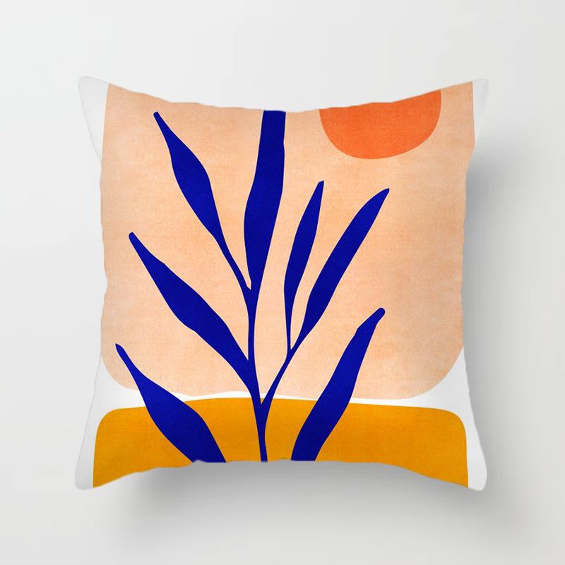 Leaf plant Sunset Print Hold pillowcase Modern landscape color hold pillowcase Home decoration fashion cushion set 45x45cm