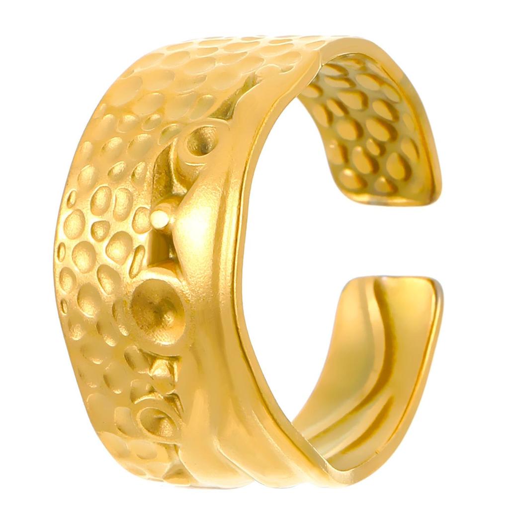 High-End Edelstahl Blumen- & Seestern Offener Ring für Damen
