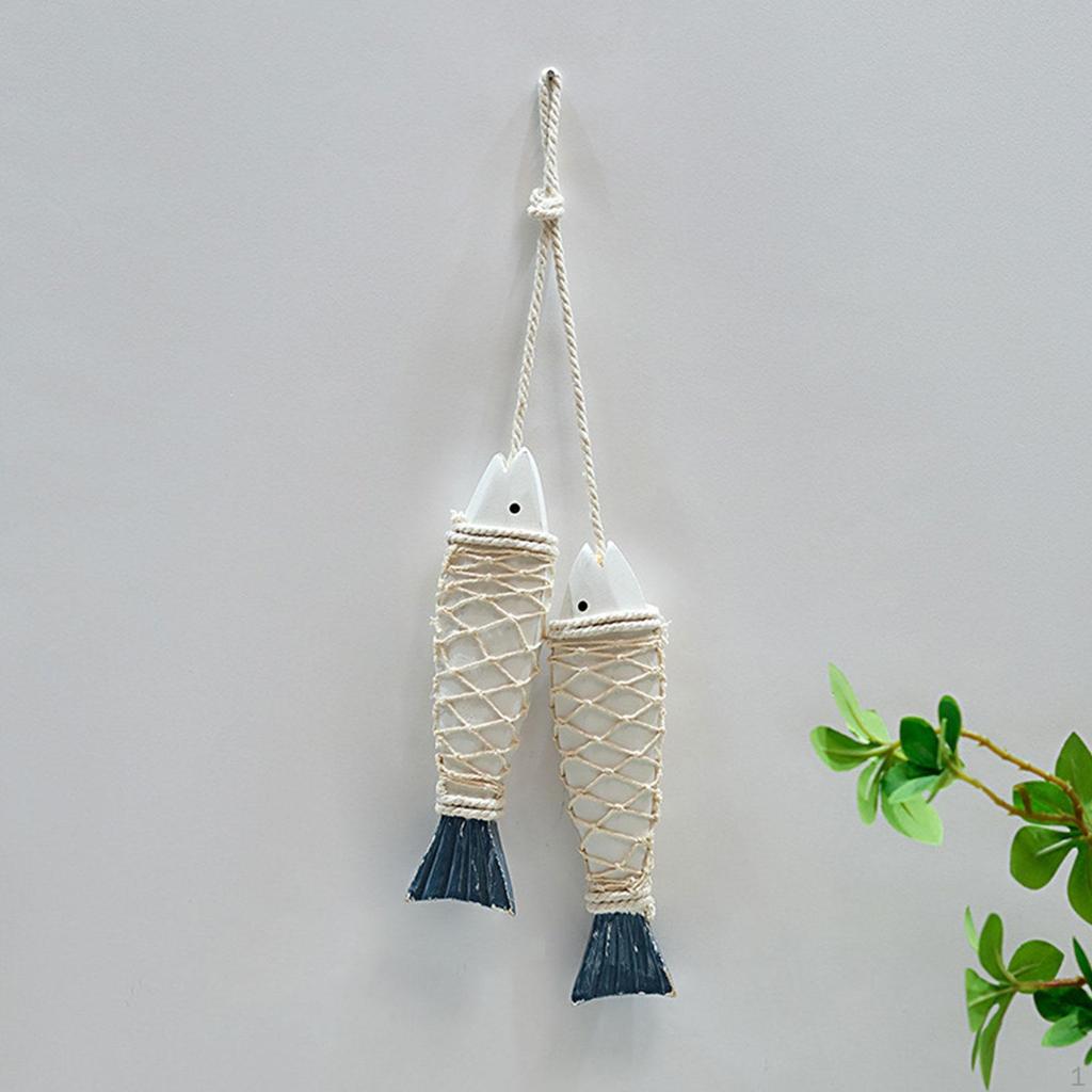 Holz Fisch Hängeornament Geformtes Schild Wanddekoration für Hintergrund Wohnzimmer