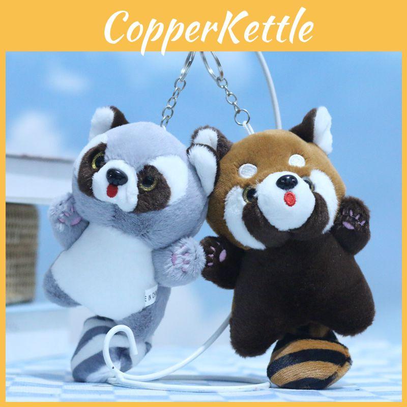 Adorable Plush Raccoon Keychain Cute Squirrel Doll Soft Toy For Bags And Accessories