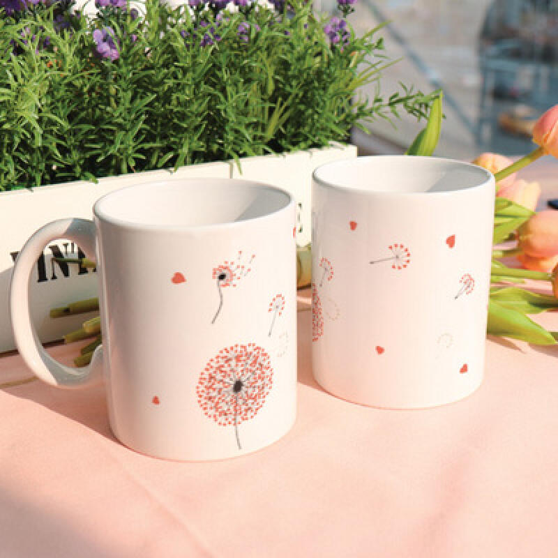 if102-Design Mug 2p-Heart Dandelion Seed