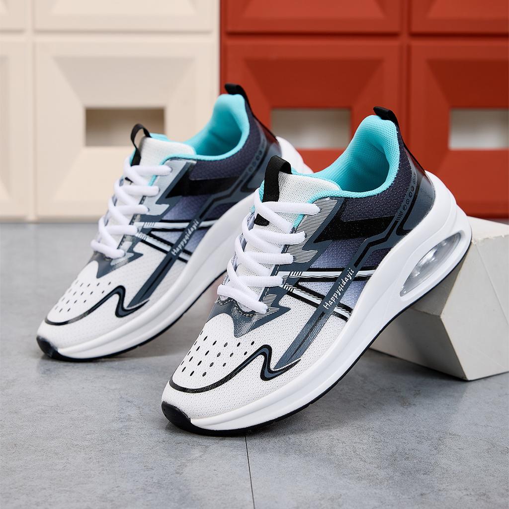 2025 spring and summer new mesh sports running shoes gradual change breathable thick sole versatile casual lightweight women's shoes trendy shoes