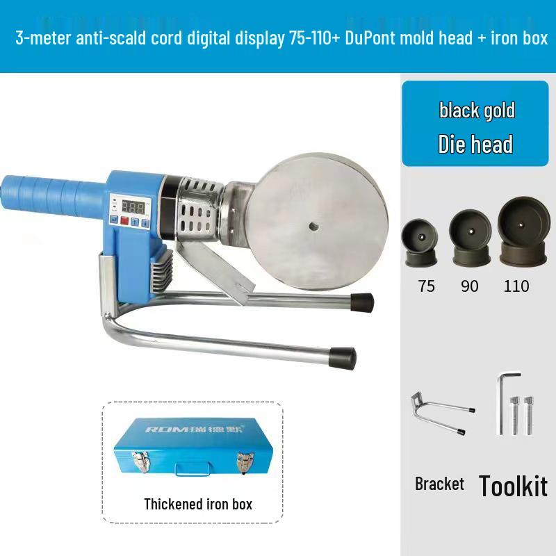 Blue Single-Tube Digital Display Hot Melt Machine for 20-32 PPR Plastic Pipe Welding
