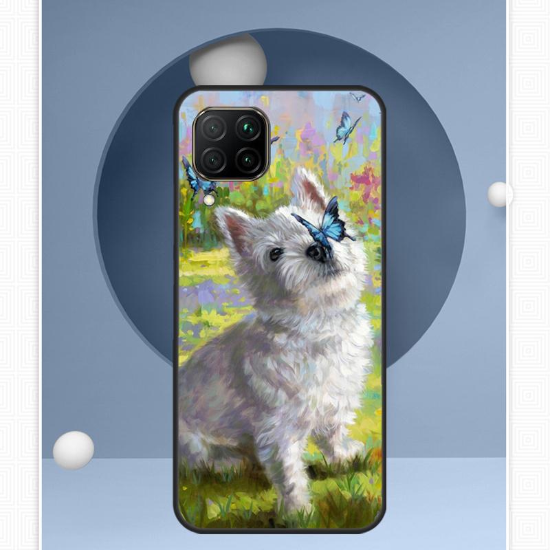 Westie Dog For Huawei Nova 12s 12i 11i 8i Y91 Y60 Y70 Y72 Y90 Y61 9 10 SE P20 P40 Lite P30 P60 Pro Case