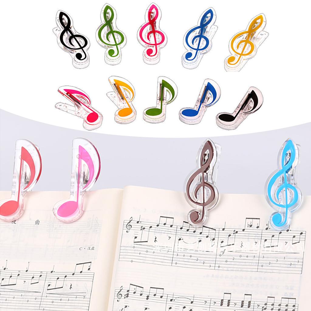 Book Paper Sheet Clip Big Size Spring Score Funny Music Paper Folder Clip Decor Musical Notation Clip Music Page Holder