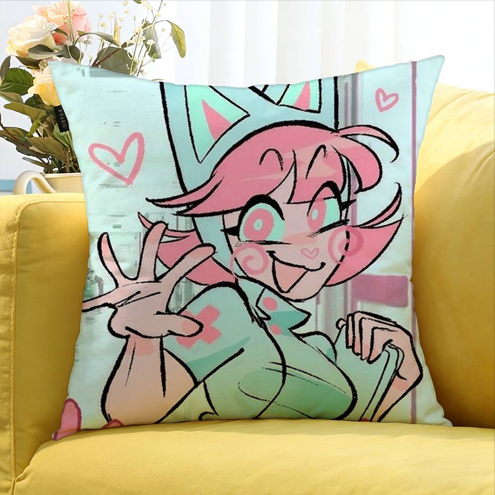 Buttercup Strawberry Psycho Cuties Various Sizes Square Pillow Case For Car Home Bedchamber Decor