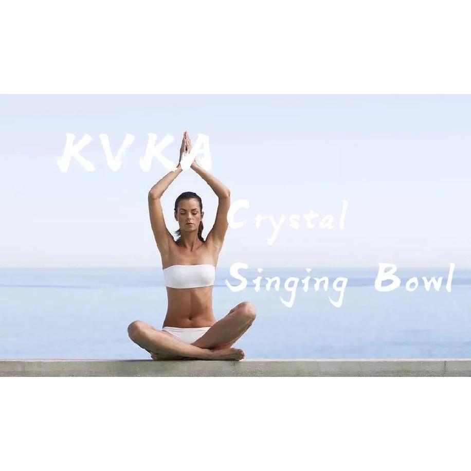 KVKA 10"E 8"G 6"B 432hz 440hz Cuenco Tibetano de Cristal de Cuarzo Esmerilado Juego de 3 Piezas para Yoga Sanación con Sonido Meditación Musical