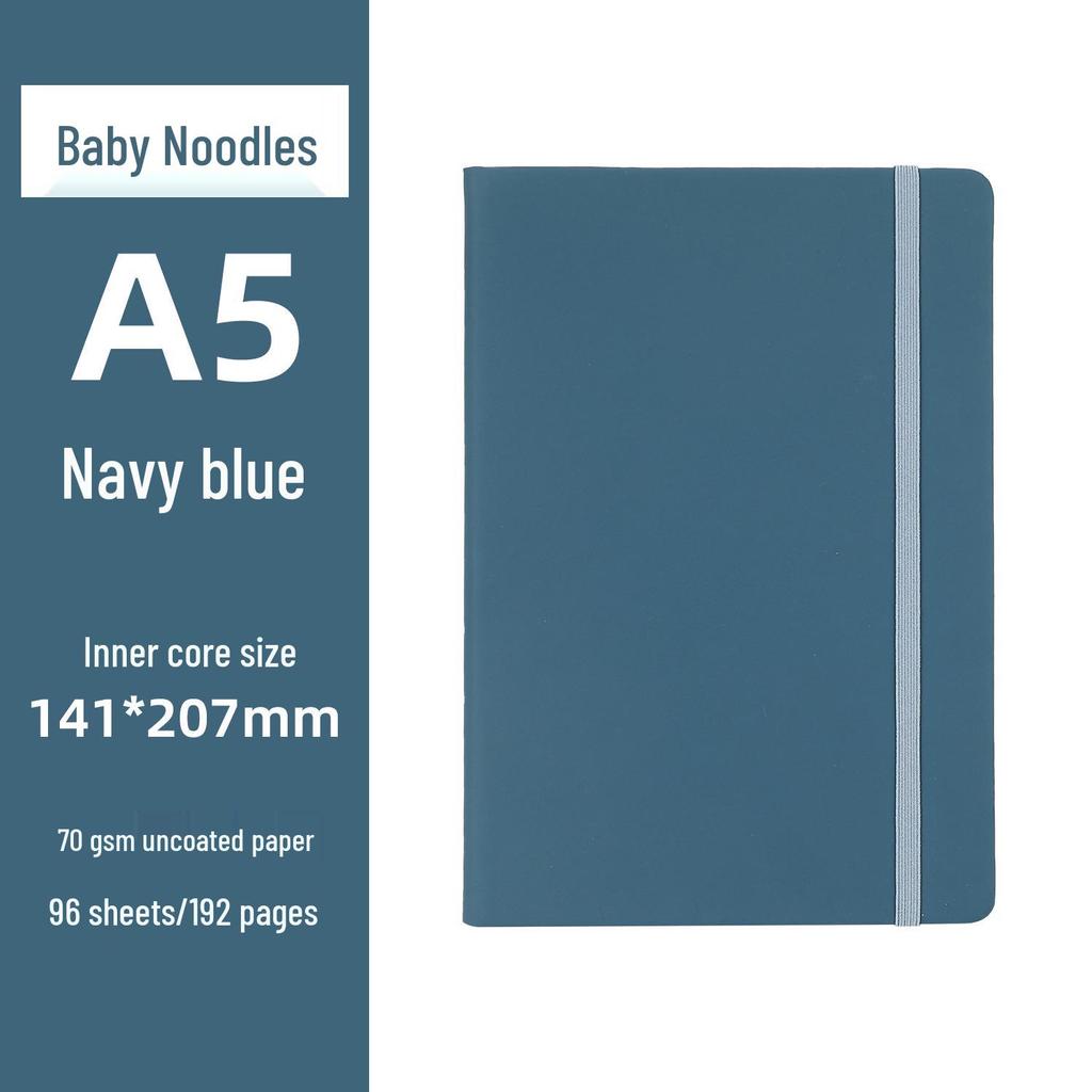 A5 Custom Logo Business Office Notebook with Strap - Simple Diary Book