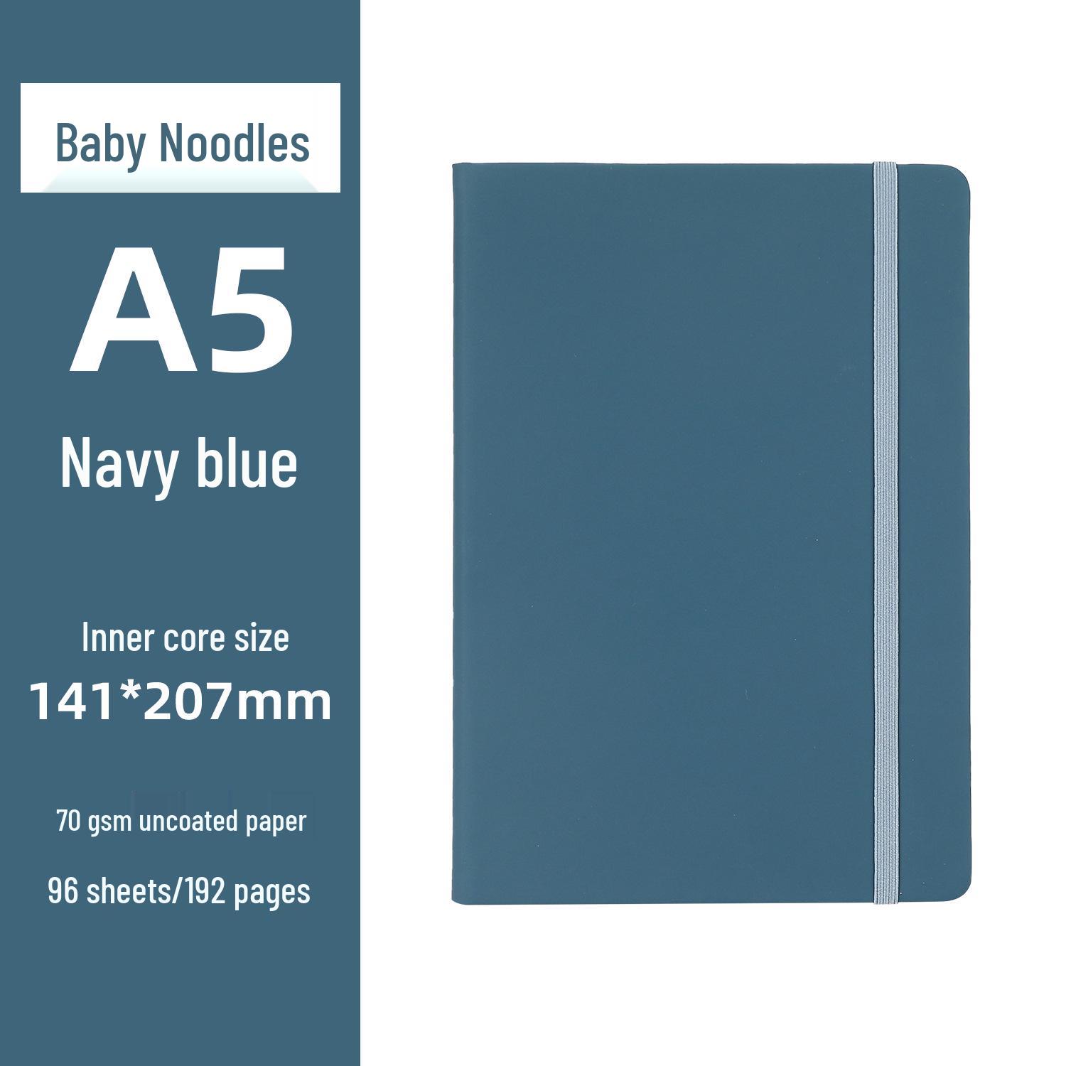 A5 Custom Logo Business Office Notebook with Strap - Simple Diary Book Notebook