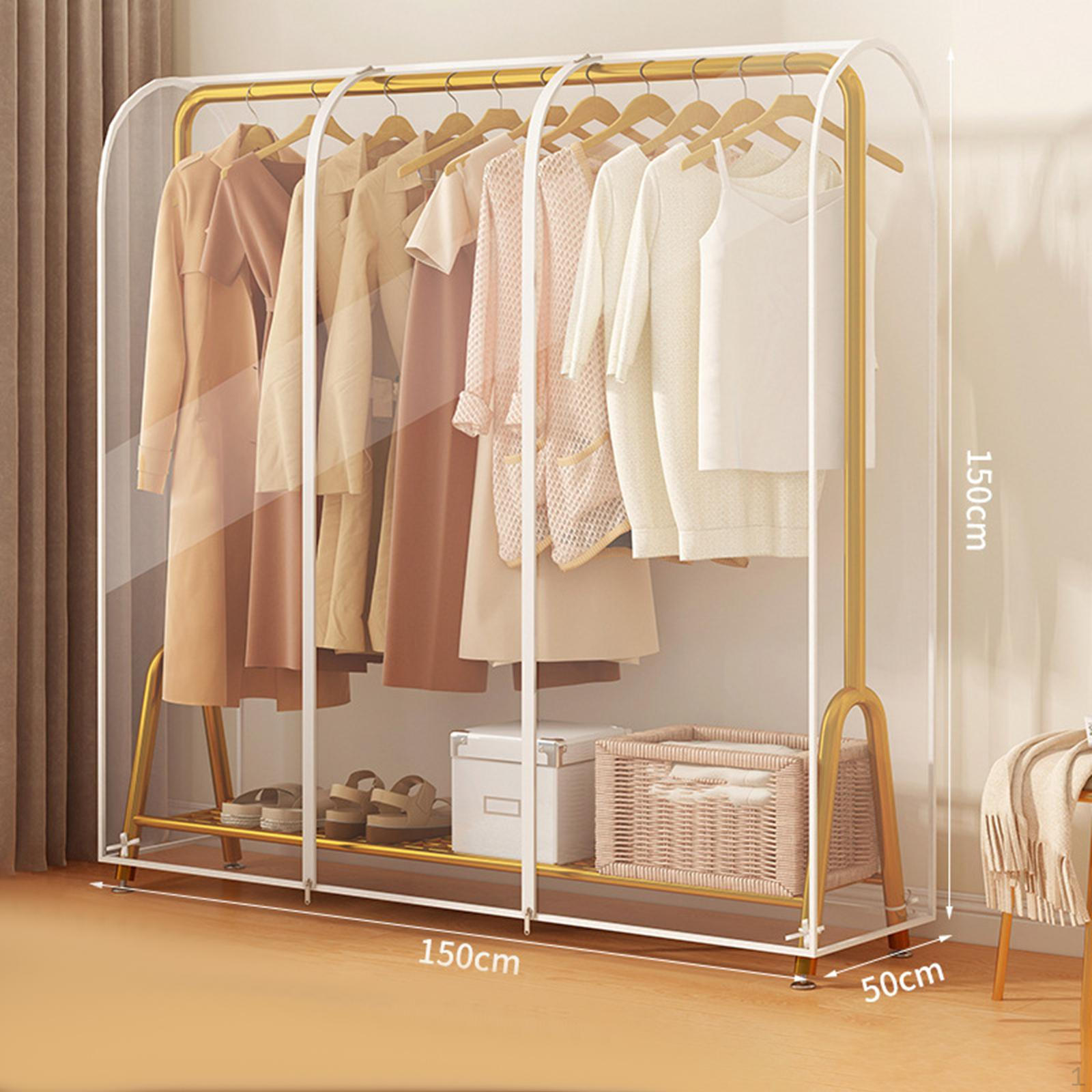 Прозрачный чехол для вешалки водонепроницаемый чехол для одежды в спальне костюмы и платья 150cmx50cmx150cm 1849₽