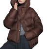 Womens Short Down Jacket Winter Warm Hooded Parka 90% Duck Fill Loose Fit Plus Size