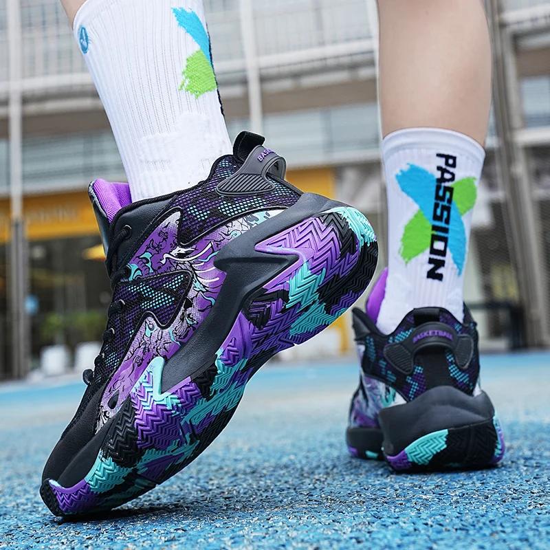 Men Basketball Shoes Light Sports Shoes Non-slip Trainer Women Unisex Breathable Athletic Outdoor Unisex High Quality Sneakers