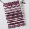 Delicate White Lace Bowknot Simulated Fabric Ribbon Silver Stamped Noble Rhinestone 5D Adhesive Nail Art Sticker Manicure Decal